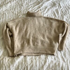 H&M Cozy Tan Turtleneck Sweater